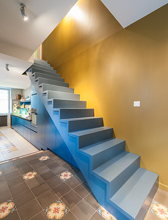 Rénovation maison le Pellerin (44) - Architecture et design d'intérieur - Archidesigner Associés - Escalier intérieur