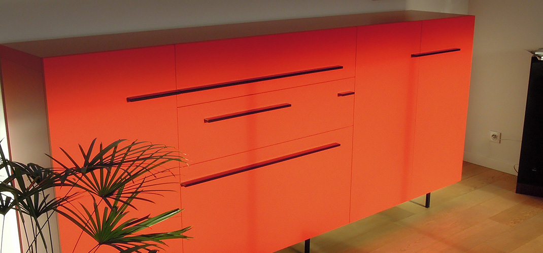 Meuble design orange - ADA - ArchiDesigner Associés - Architecture & Design